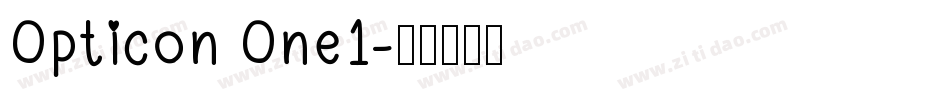 Opticon One1字体转换